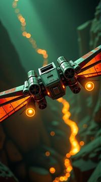 Matrix movie inspired X Wing, it is Meandering, Pixabay, contemporary fine detail