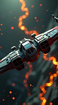 Matrix movie inspired X Wing, it is Meandering, Pixabay, contemporary fine detail