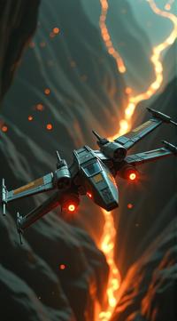 Matrix movie inspired X Wing, it is Meandering, Pixabay, contemporary fine detail