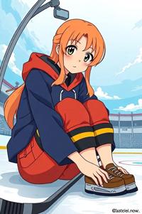 asian anime style marvel Heather McNeil Hudson masterpiece,best quality , asian anime, Bob Curly safety orange hair