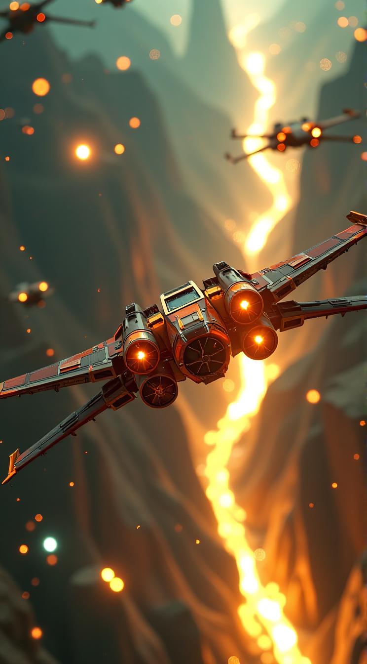 Matrix movie inspired X Wing, it is Meandering, Pixabay, contemporary fine detail