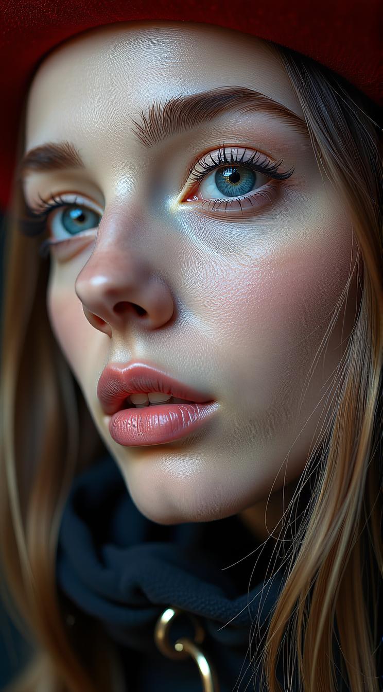 by Kevin McNeal and Bella Kotak , Fashion photography of a supermodel, nose of kawaii and chin of magnificent, wearing fashion outfit