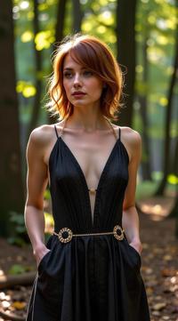 designed by Paul Poiret, Fashion photography of a Dark, supermodel , wearing Arcane diety fashion outfit