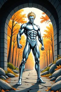 asian anime style marvel Silver Surfer masterpiece,best quality , asian anime, Spikes flax hair
