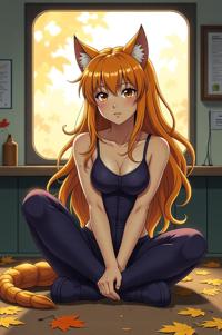 asian anime style marvel Hellcat masterpiece,best quality , asian anime, Left Parting wheat hair