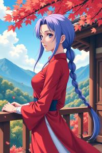 asian anime style marvel Northstar masterpiece,best quality , asian anime, Long Braids periwinkle hair