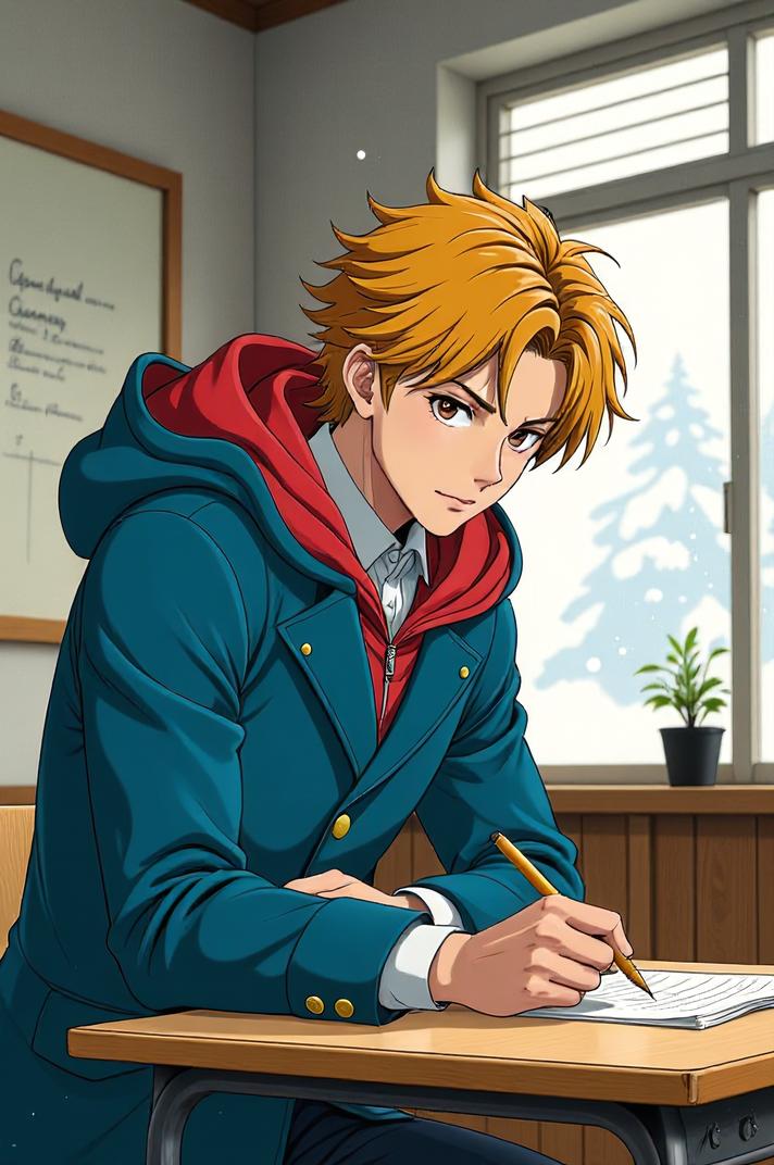 asian anime style marvel Iron Lad masterpiece,best quality , asian anime, Left Parting mustard hair
