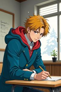 asian anime style marvel Iron Lad masterpiece,best quality , asian anime, Left Parting mustard hair