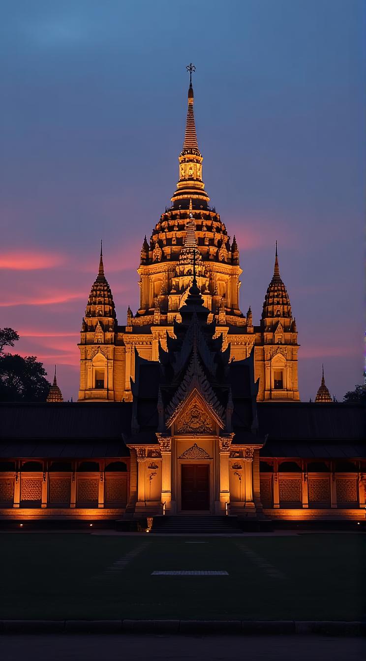 building, architecture of a Angkor Wat, simple background, simplistic