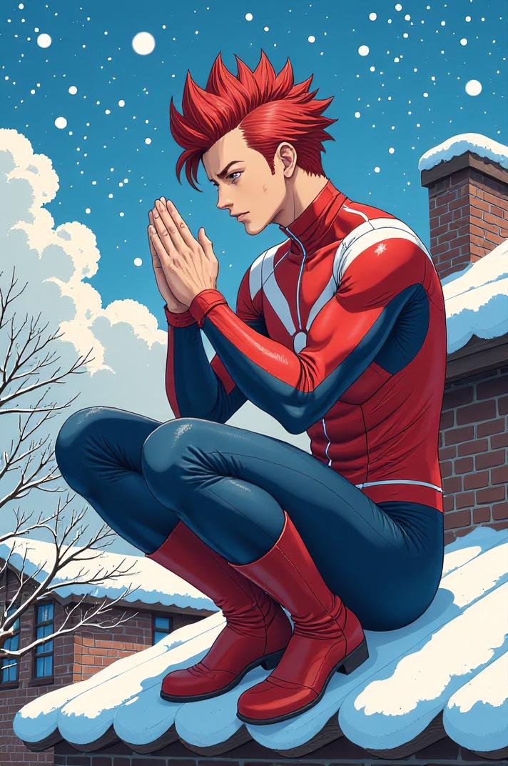 asian anime style marvel Quicksilver masterpiece,best quality , asian anime, Mohawk Short auburn hair