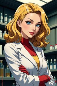 asian anime style marvel Carol Danvers masterpiece,best quality , asian anime, Bob caput mortuum hair