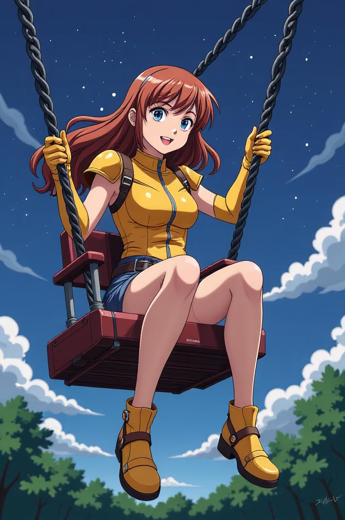anime style masterpiece,best quality , Lob buff hair, summer