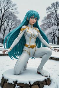 asian anime style marvel Genis Vell masterpiece,best quality , asian anime, Center Parting robin egg blue hair