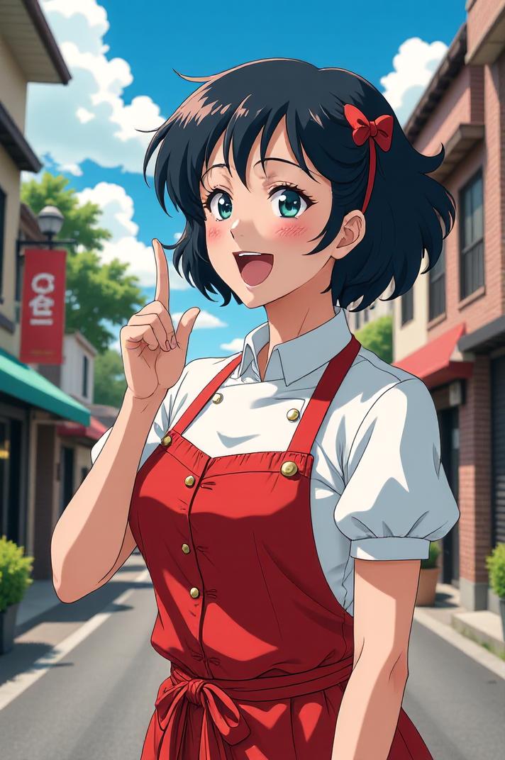 anime style masterpiece,best quality , Left Parting sapphire hair, summer