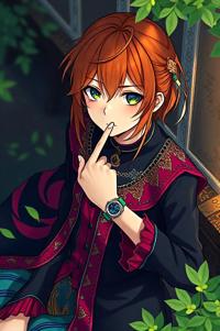 Anime style , from above shot, masterpiece , best quality