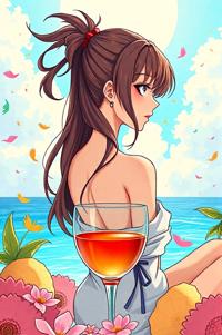 Anime style , Front side back three views shot, masterpiece , best quality