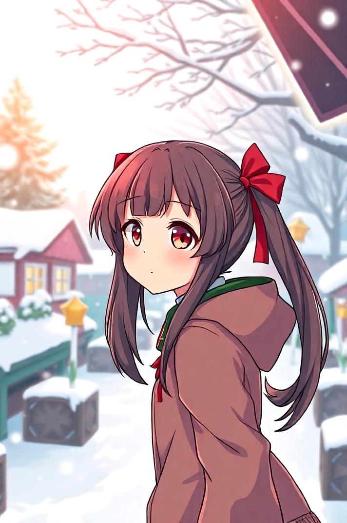 Anime style , from below shot, masterpiece , best quality