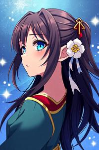 Anime style , looking away shot, masterpiece , best quality
