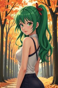 asian anime style marvel Blink masterpiece,best quality , asian anime, Buffont lawn green hair