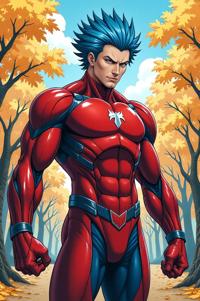 asian anime style marvel Husk masterpiece,best quality , asian anime, Spikes sky blue hair