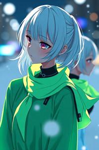 Anime style , Front side back three views shot, masterpiece , best quality