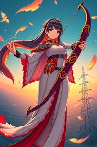Anime style , low angle shot, masterpiece , best quality