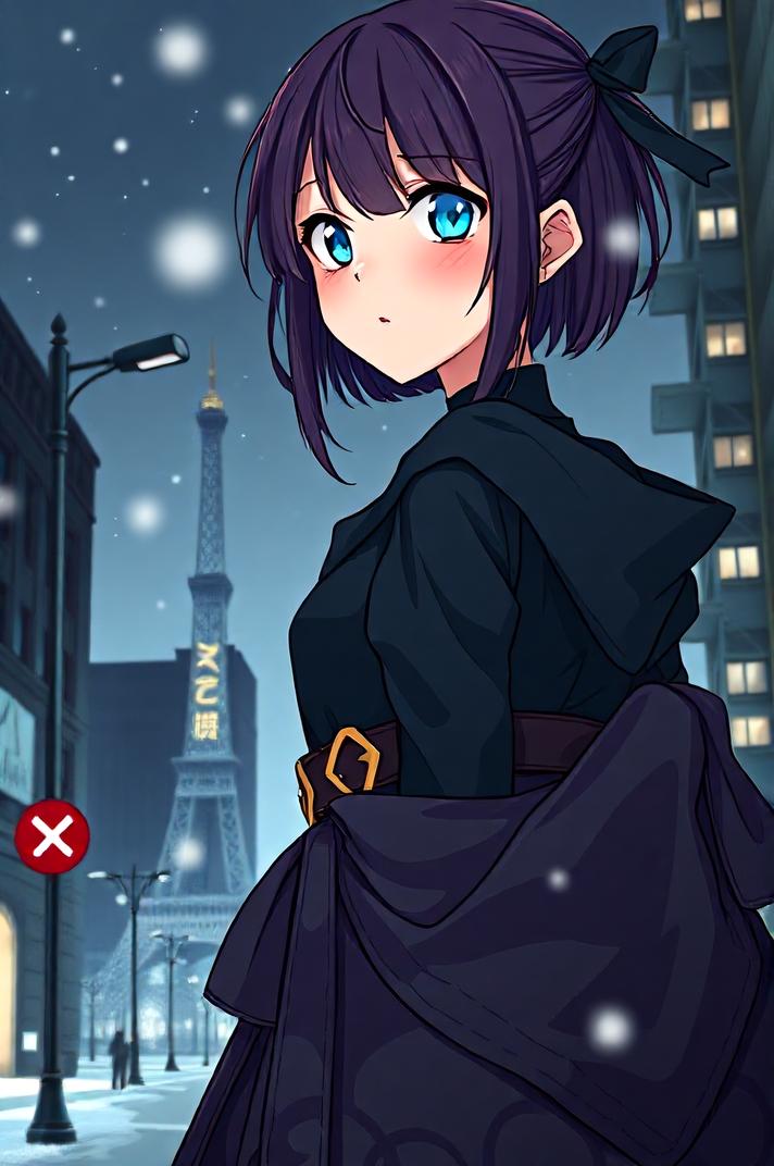 Anime style , Front side back three views shot, masterpiece , best quality