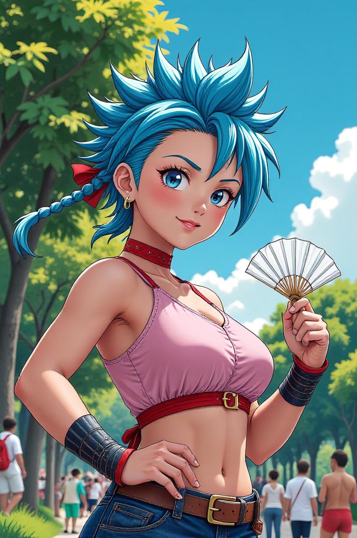 asian anime style marvel Cable masterpiece,best quality , asian anime, Mohawk Fan sapphire hair