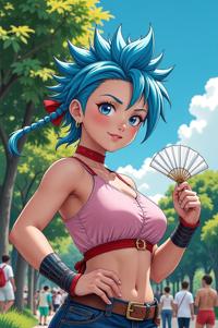asian anime style marvel Cable masterpiece,best quality , asian anime, Mohawk Fan sapphire hair