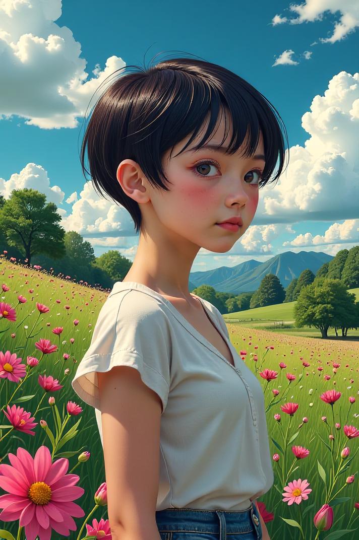 Anime style , aerial view shot, masterpiece , best quality