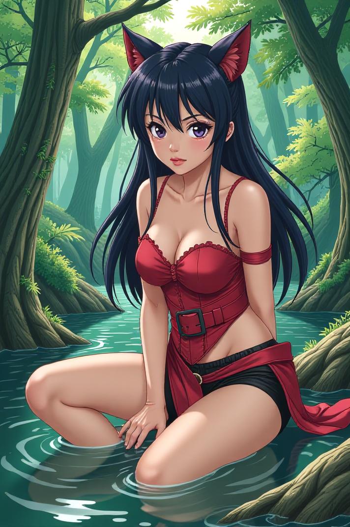 asian anime style marvel Magik masterpiece,best quality , asian anime, Over Eye caput mortuum hair