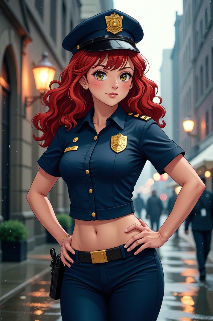 anime style masterpiece,best quality , Lob Curly sangria hair, winter
