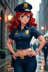 anime style masterpiece,best quality , Lob Curly sangria hair, winter