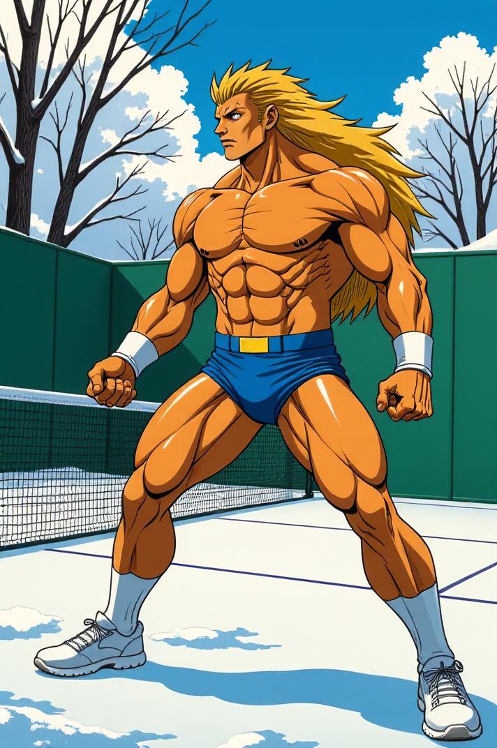 asian anime style marvel Ka Zar masterpiece,best quality , asian anime, Spike brass hair