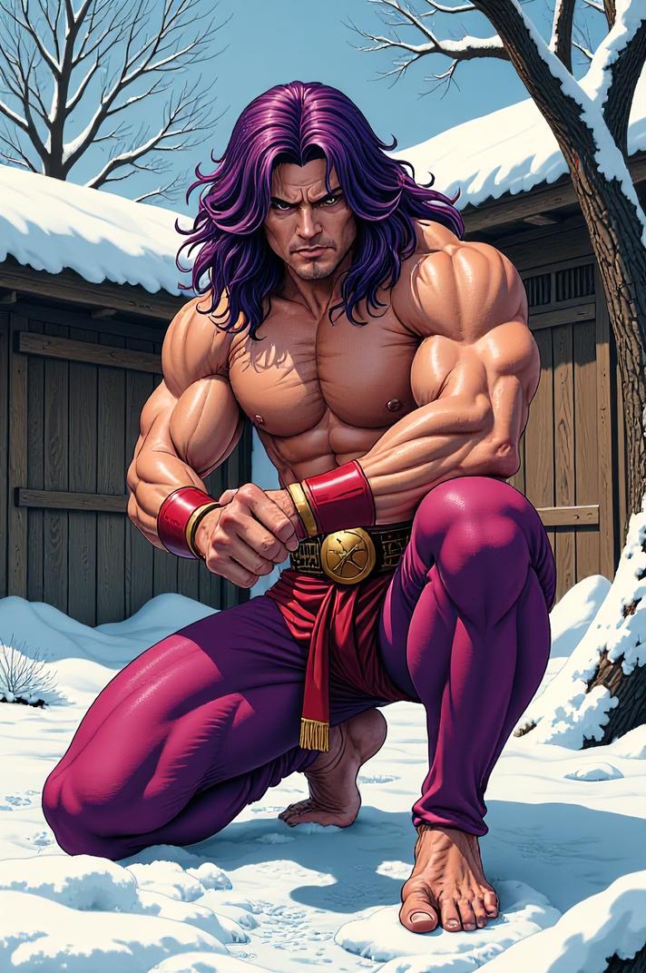 asian anime style marvel Ka Zar masterpiece,best quality , asian anime, Grungey psychedelic purple hair