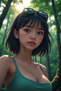 Anime style , from below shot, masterpiece , best quality