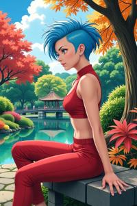 asian anime style marvel Siryn masterpiece,best quality , asian anime, Mohawk Short sky blue hair