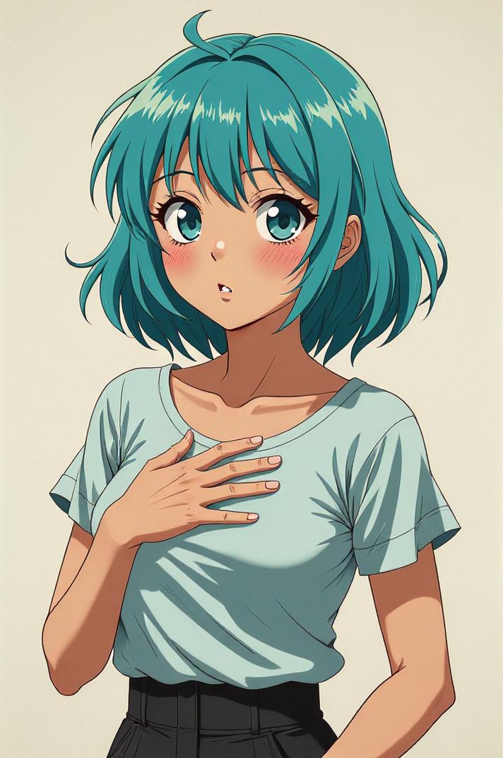 anime style masterpiece,best quality , Over Left Eye robin egg blue hair, spring