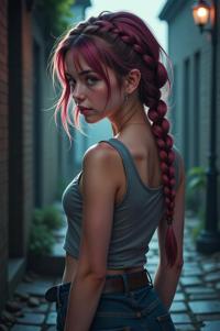 Anime style , looking away shot, masterpiece , best quality