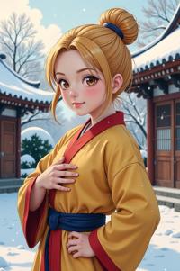 asian anime style marvel Pixie masterpiece,best quality , asian anime, Bun gold hair