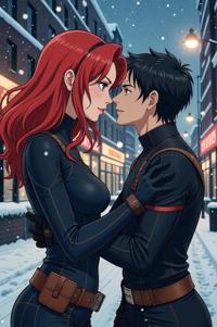 asian anime style marvel Black Widow masterpiece,best quality , asian anime, Bob amber hair