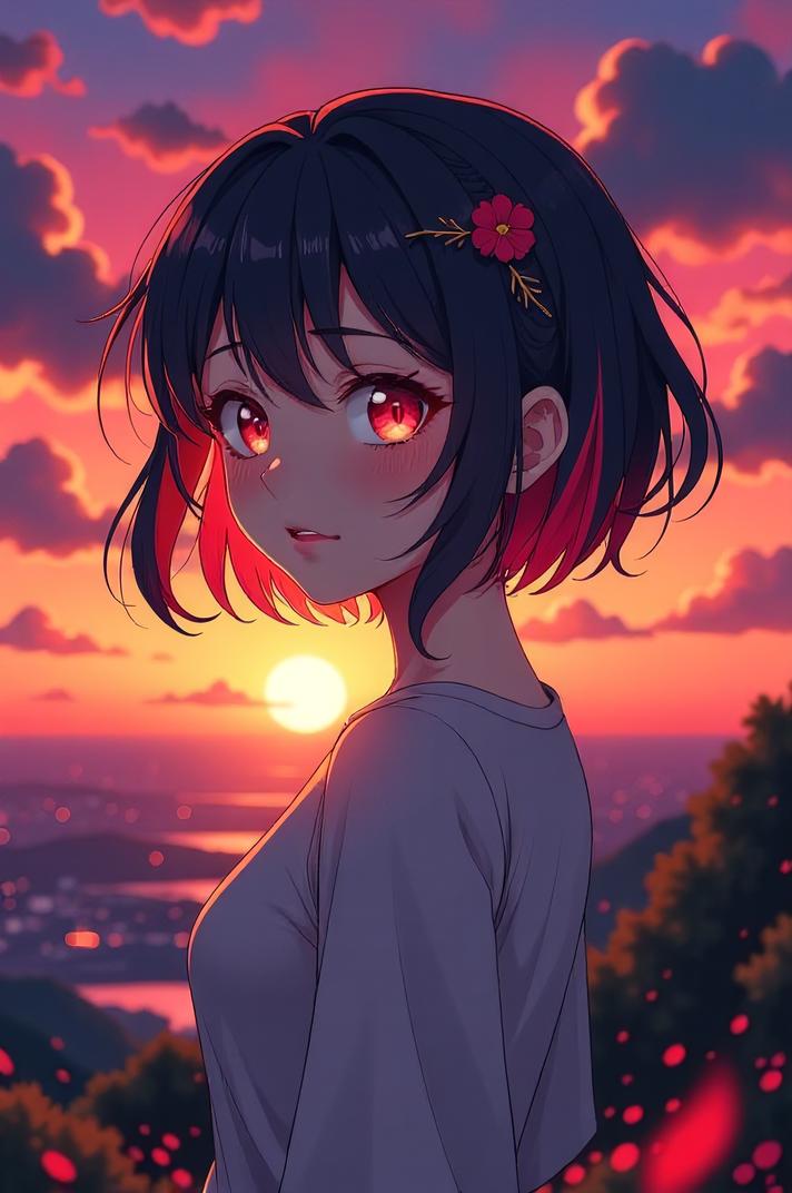 Anime style , perspective shot, masterpiece , best quality