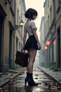 Anime style , knee level shot, masterpiece , best quality