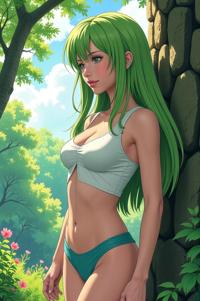 asian anime style marvel Colleen Wing masterpiece,best quality , asian anime, Grungey Parted lime hair