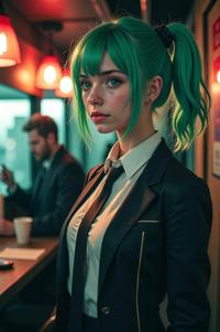 Anime style , hip level shot, masterpiece , best quality