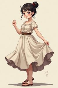 Anime style , Front side back three views shot, masterpiece , best quality