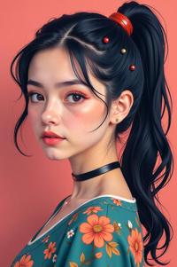 Anime style , Front side back three views shot, masterpiece , best quality