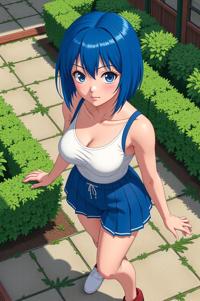 asian anime style marvel Warpath masterpiece,best quality , asian anime, Bob cobalt hair