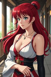 asian anime style marvel Warriors Three masterpiece,best quality , asian anime, Over Eye maroon hair