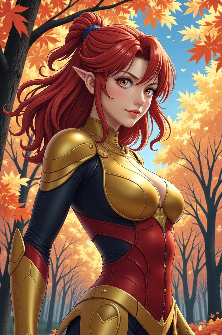 asian anime style marvel Mercury masterpiece,best quality , asian anime, Over Eye firebrick hair